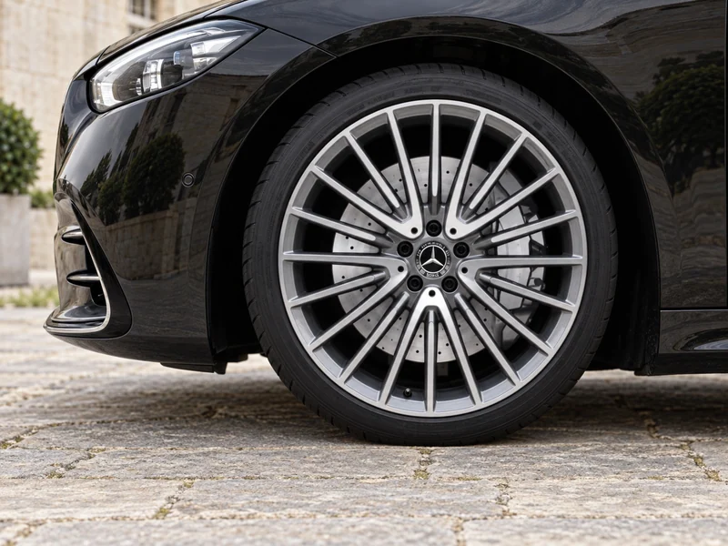 AI illustration of Mercedes-Benz S-Class: factory alloys
