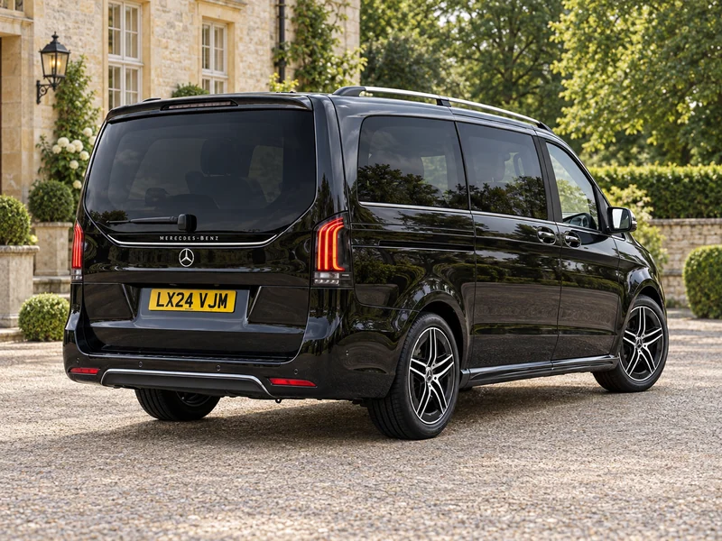 AI-generated photograph of Mercedes V-Class — details