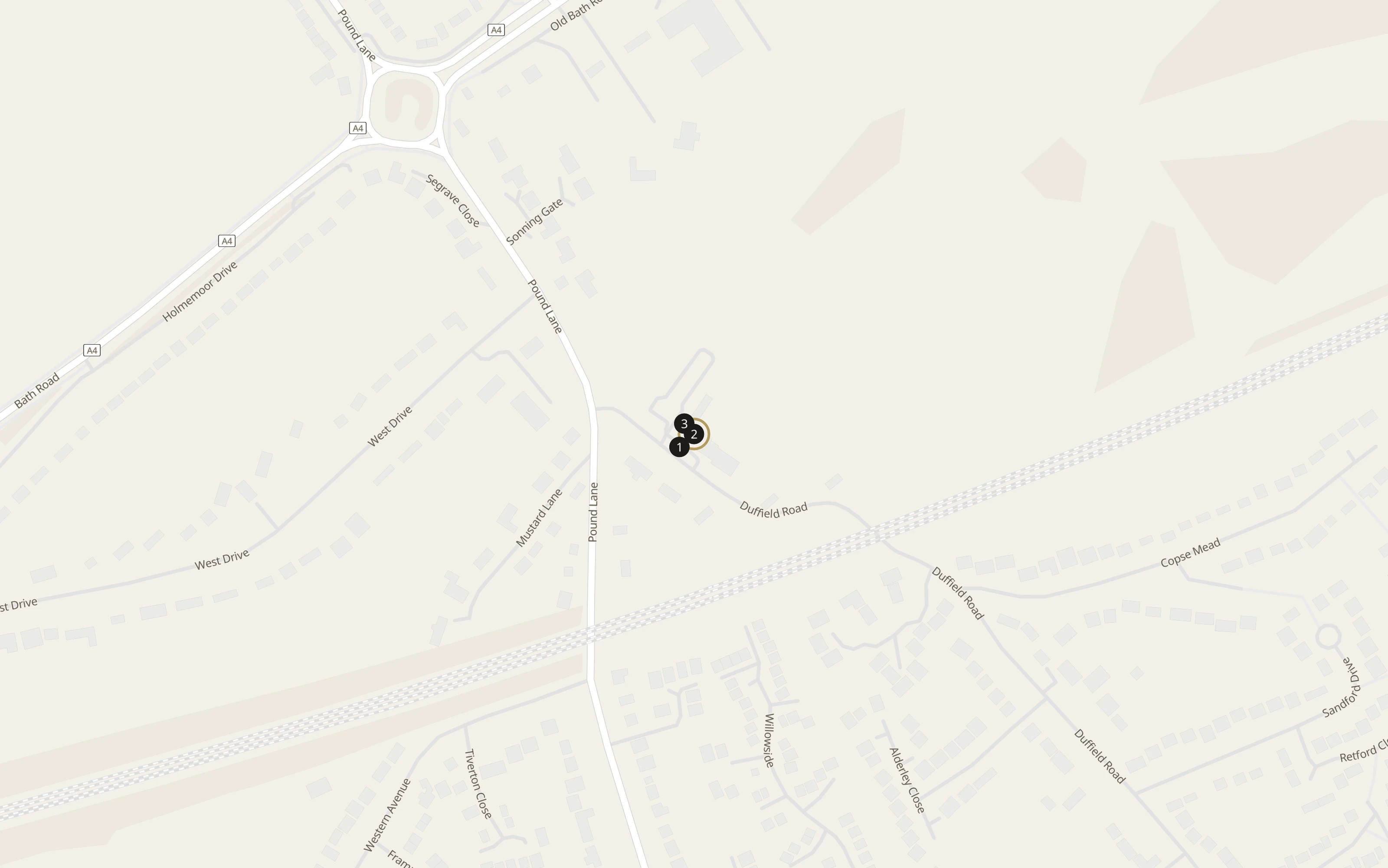 Local approach map for Sonning Golf Club