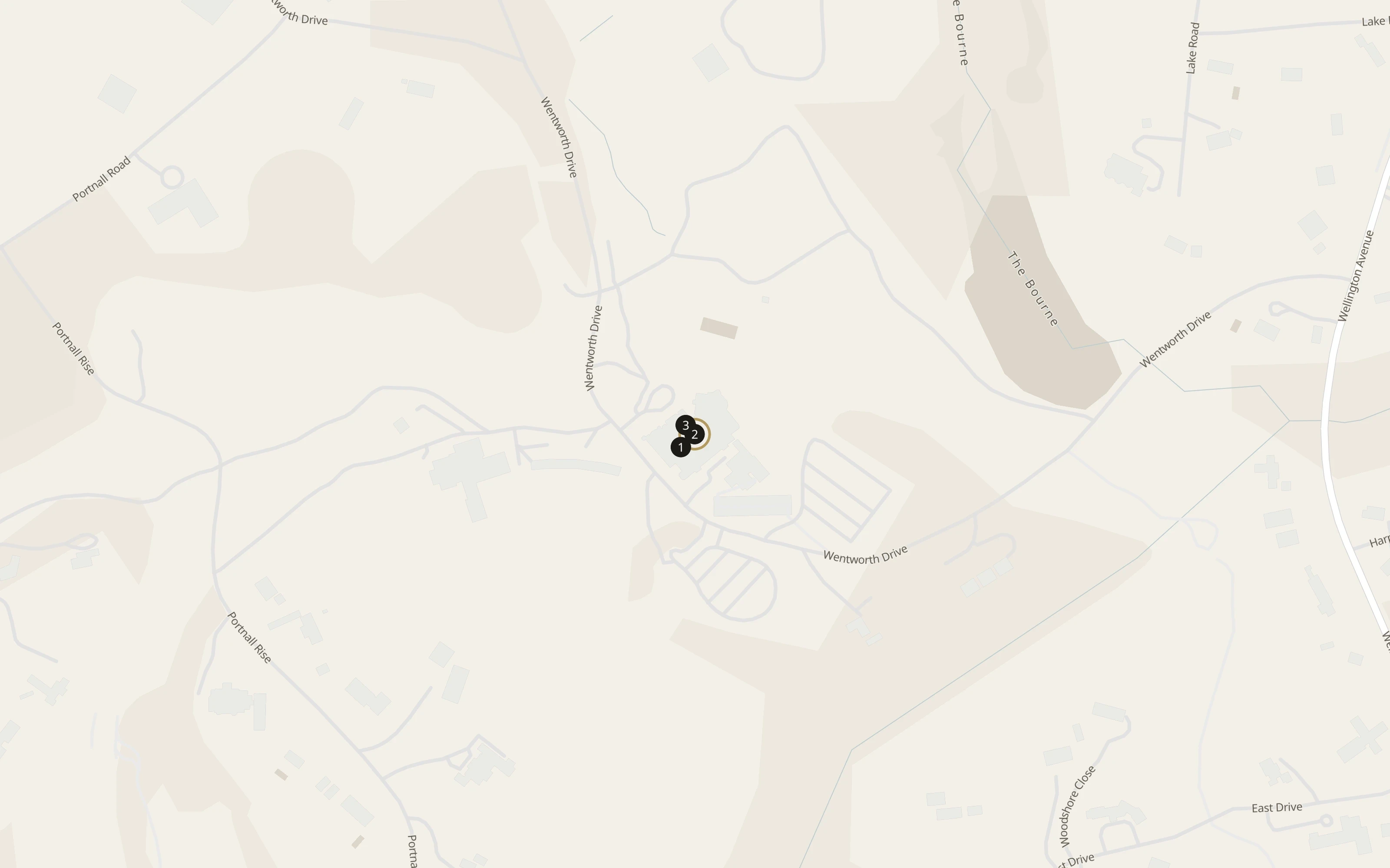 Local approach map for Wentworth Club