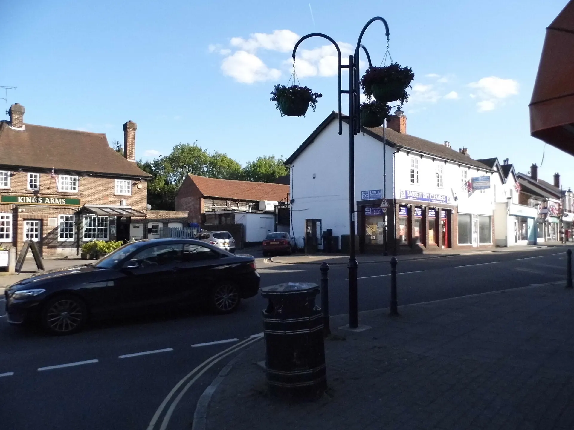 Businesses along Bagshot High Street in June 2015