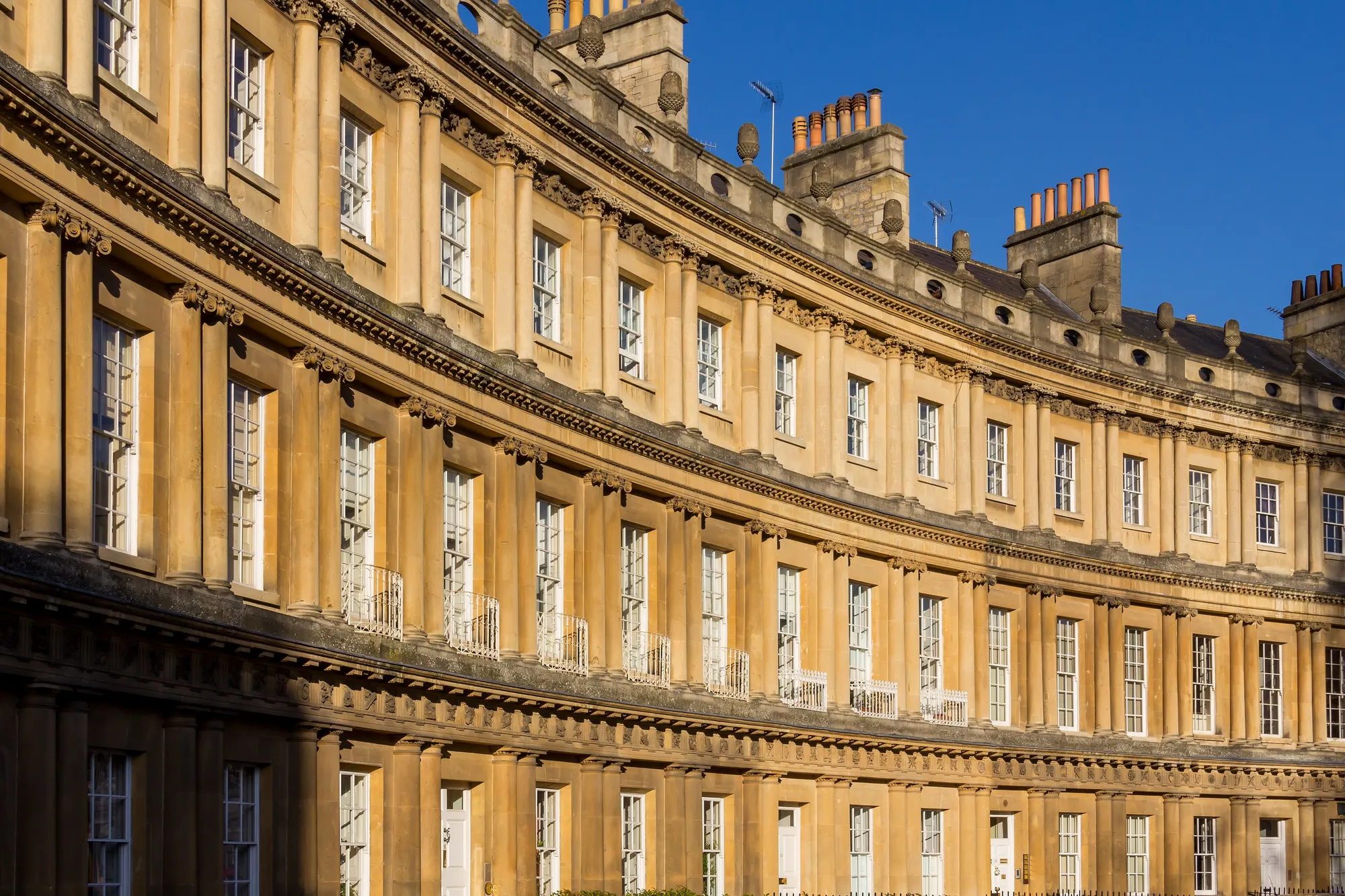 The Georgian Royal Crescent in Bath