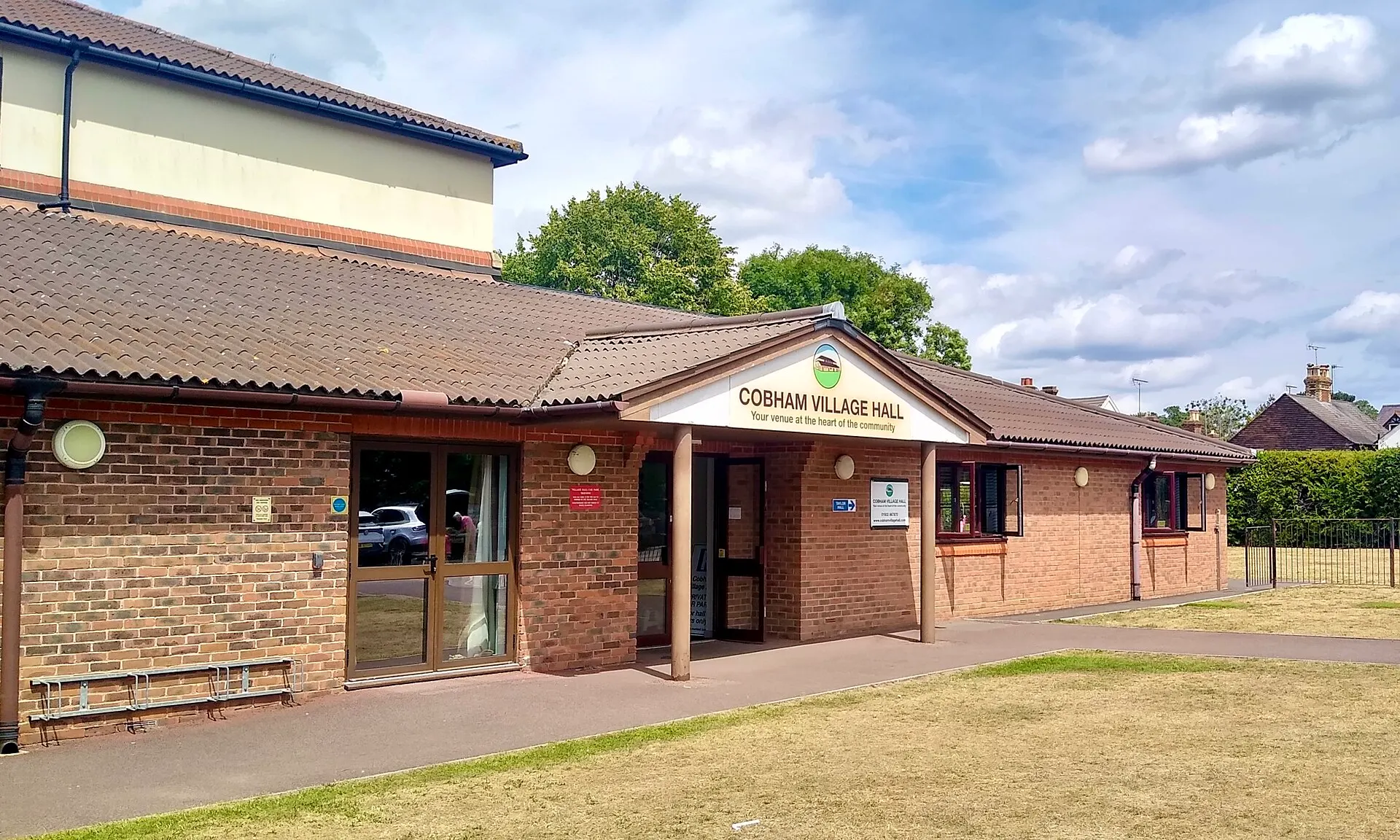 Cobham Village Hall on Lushington Drive in June 2025