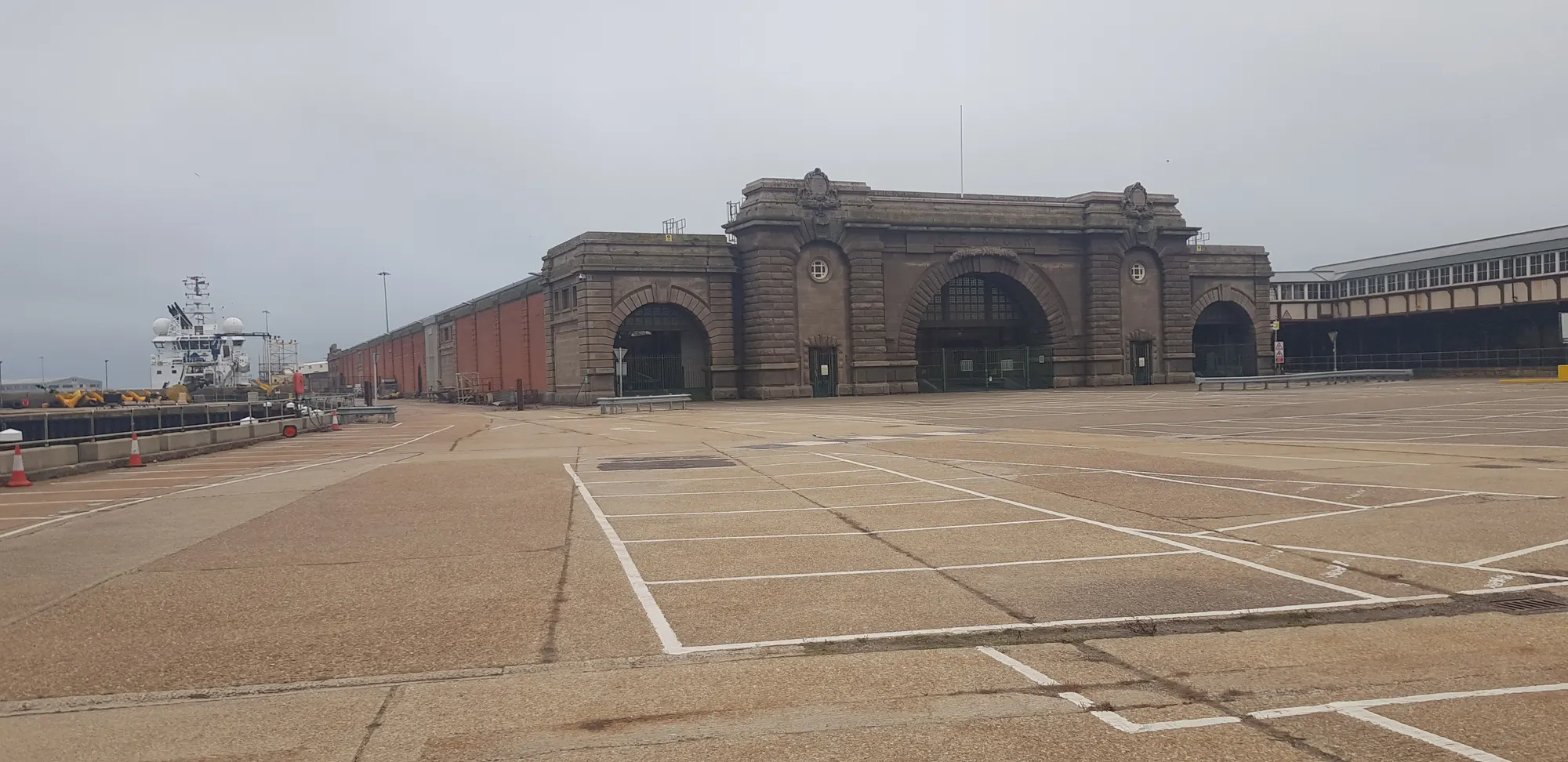 Dover Cruise Terminal 1 in the former Dover Marine station building in September 2020