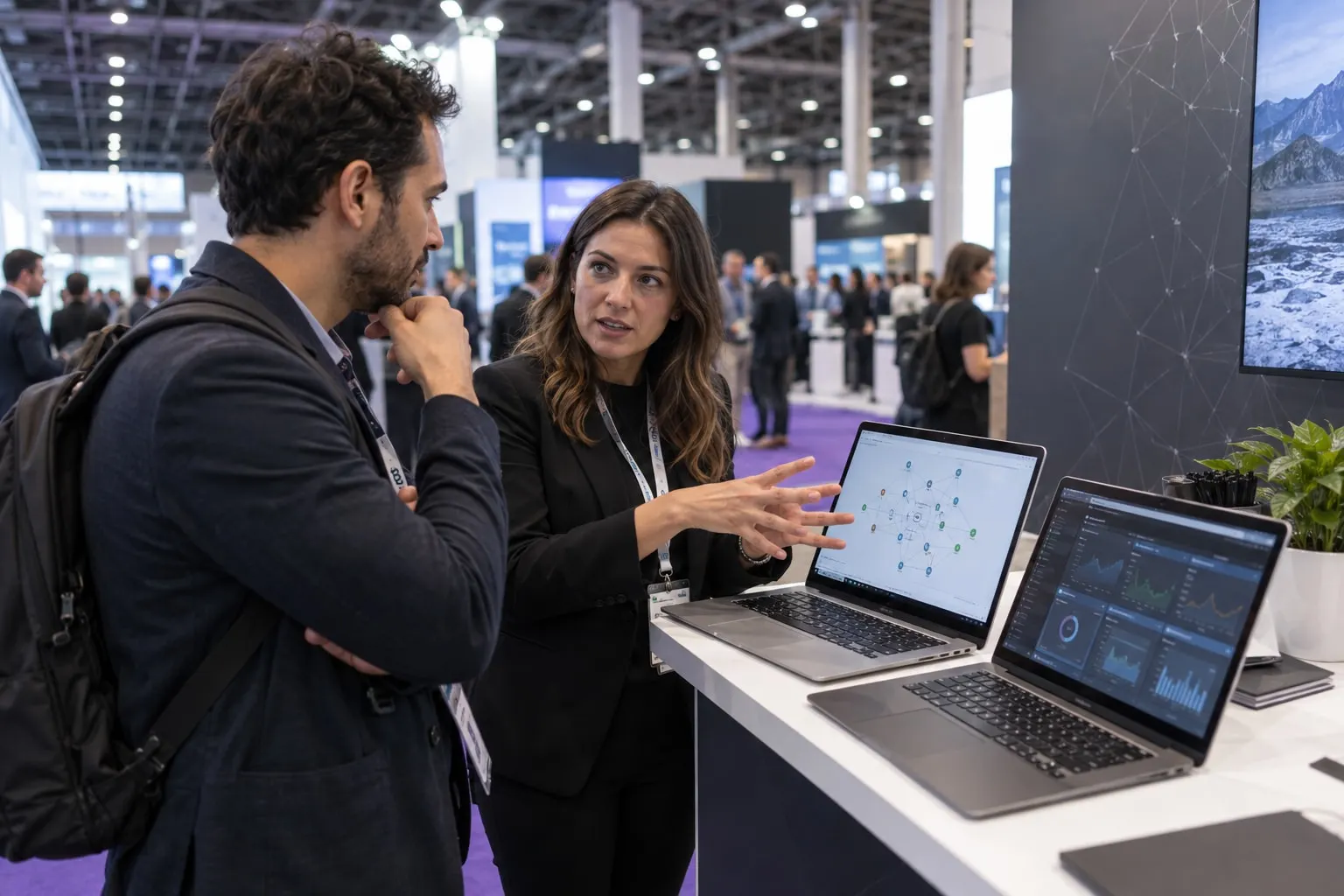 Illustrative security technology demonstration inside Excel London