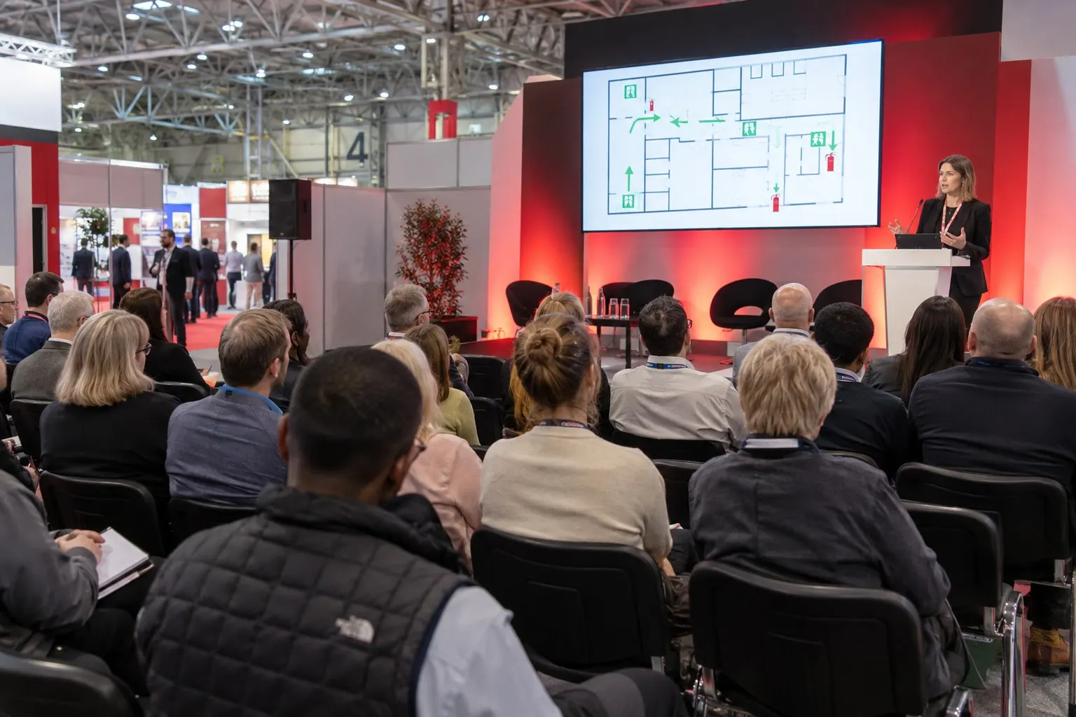Illustrative fire-safety CPD seminar at the NEC exhibition