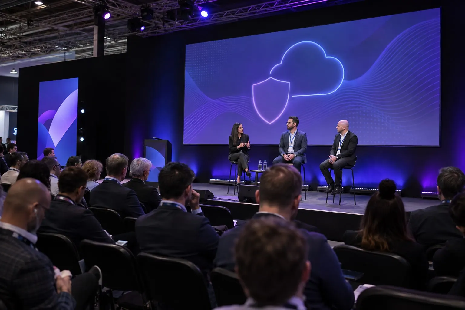 Illustrative cybersecurity and cloud security panel session at Excel London