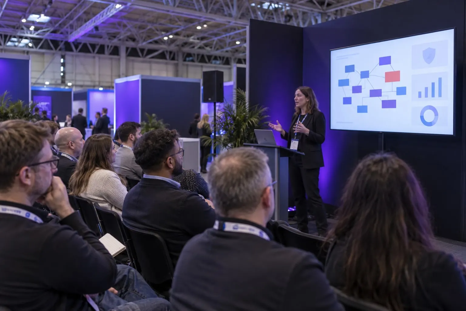 Illustrative cyber resilience workshop in a NEC exhibition theatre