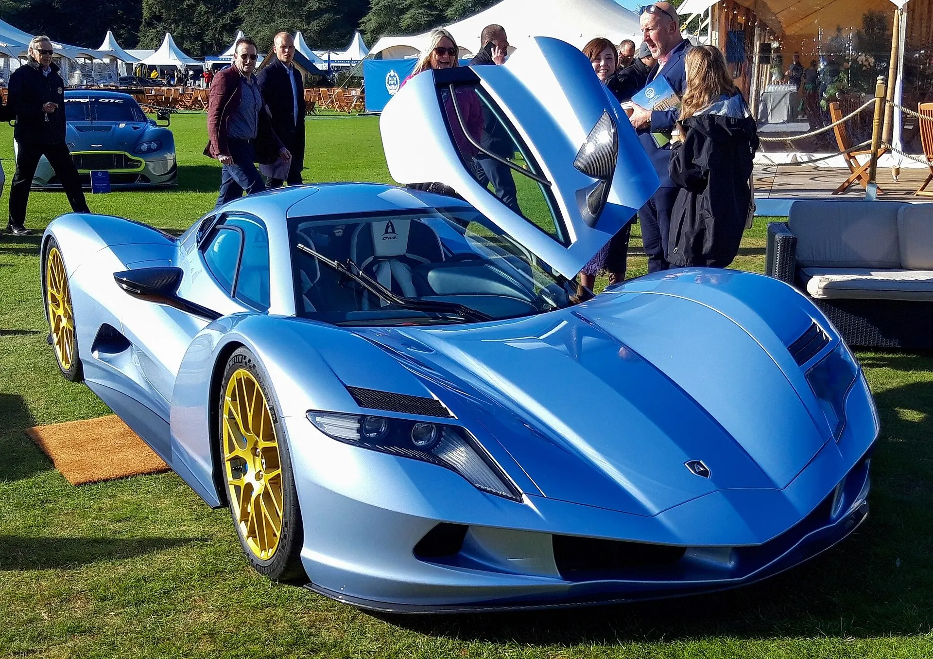 Aspark Owl displayed at Salon Privé Blenheim Palace in 2020