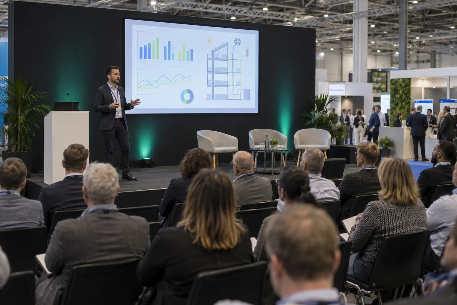 Illustrative smart-building energy-management seminar at Excel London