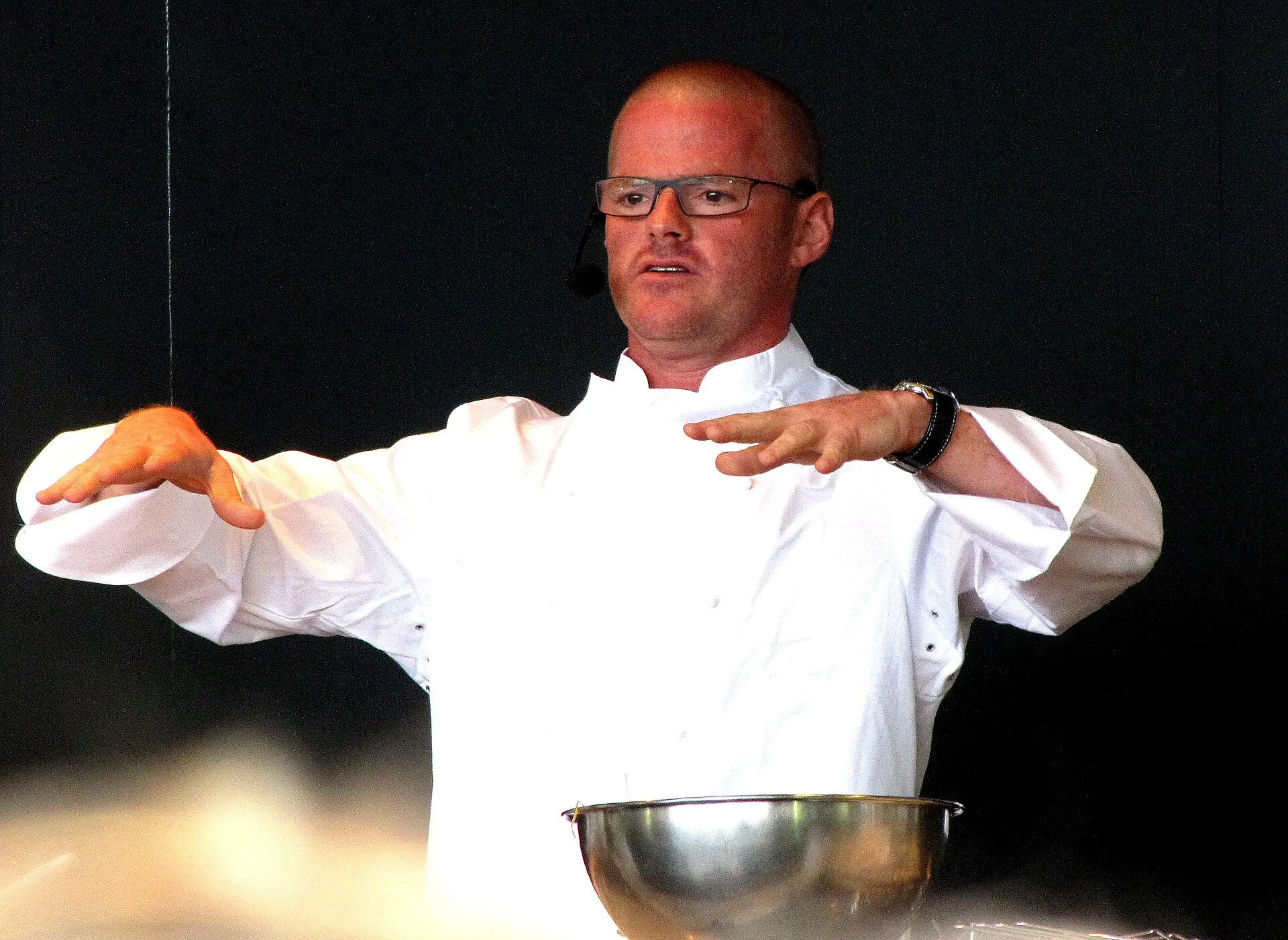 Heston Blumenthal speaking at Taste of London in 2010