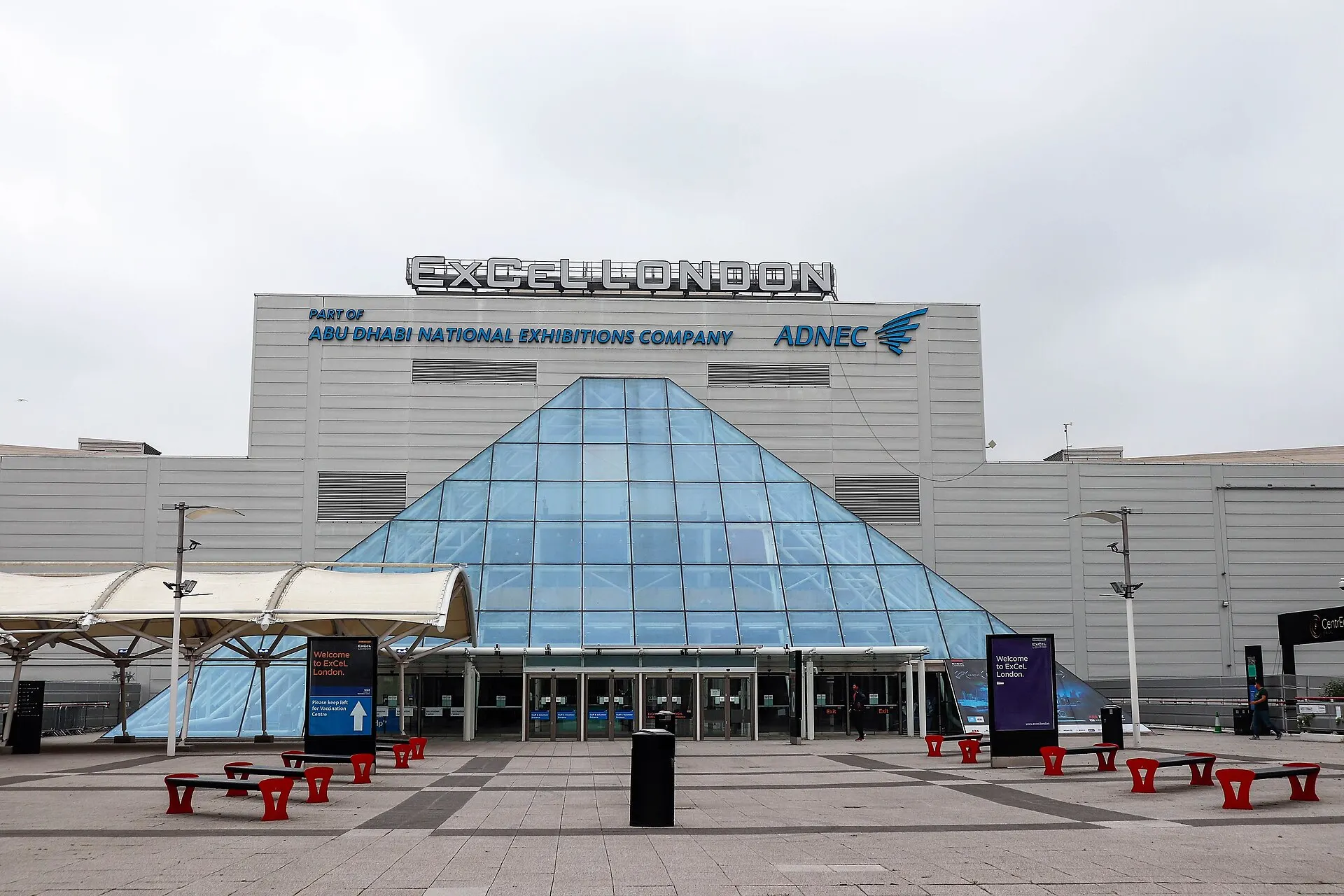 ExCeL London main entrance in 2021