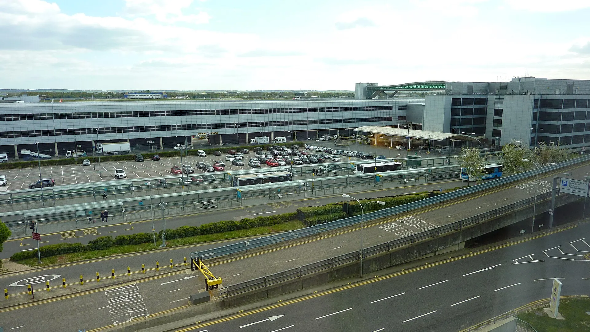Gatwick North Terminal exterior photographed in April 2014