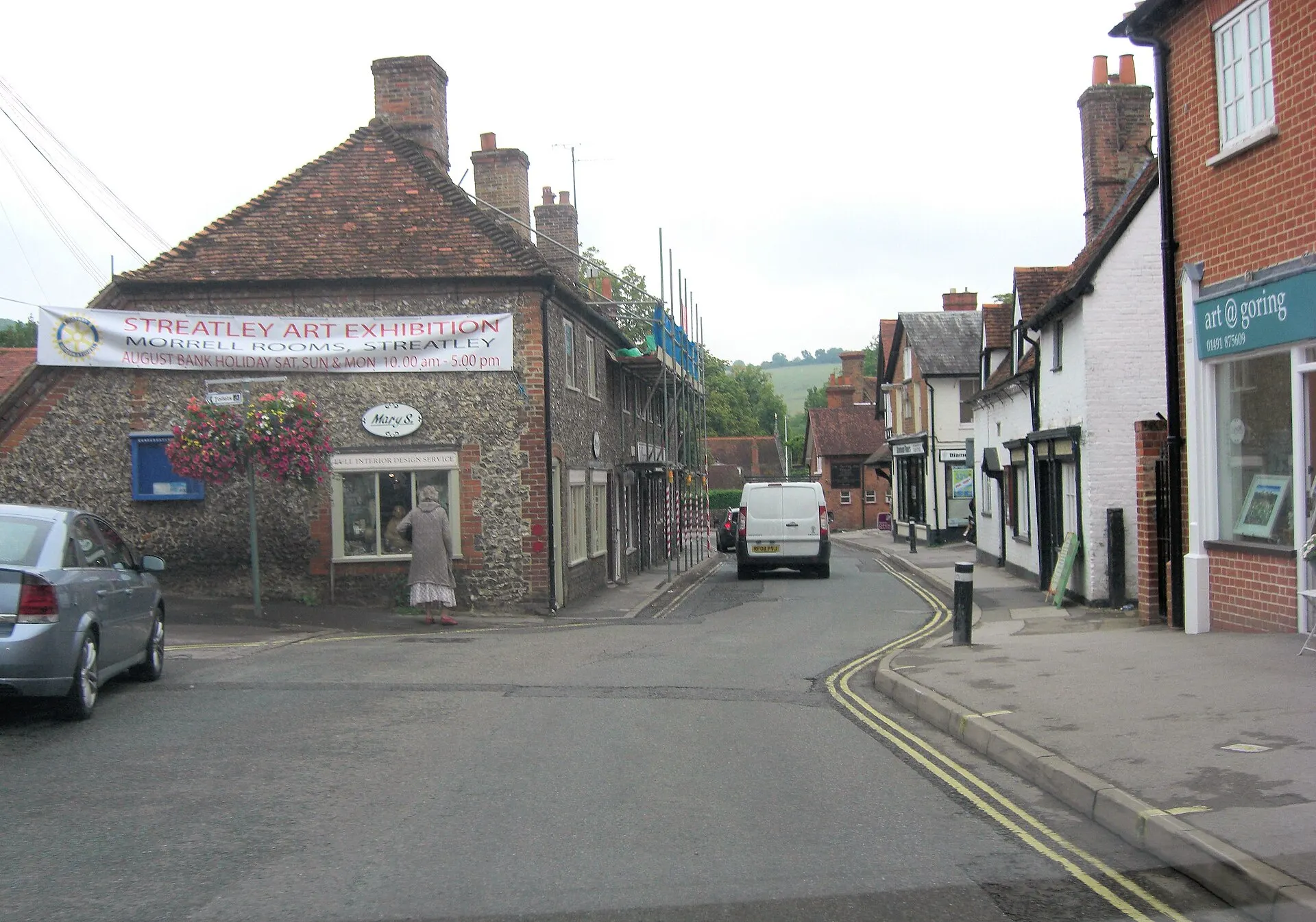 Shops along Goring High Street in August 2011