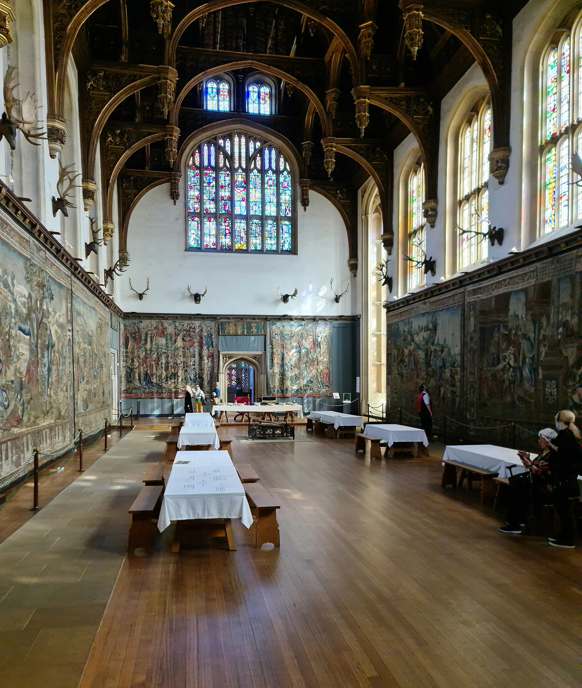The Great Hall inside Hampton Court Palace, photographed in 2022