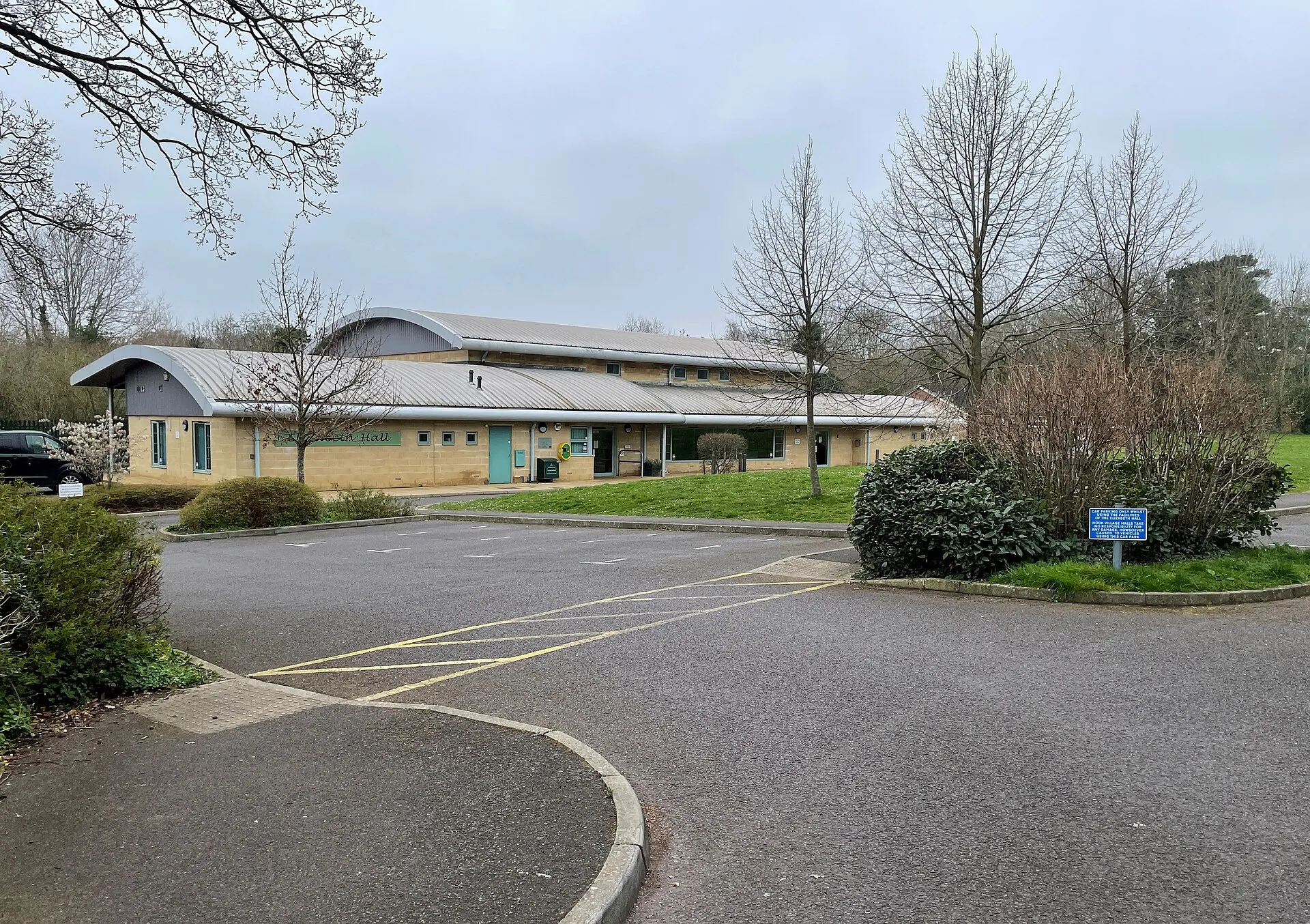 Elizabeth Hall community venue in Hook in March 2022