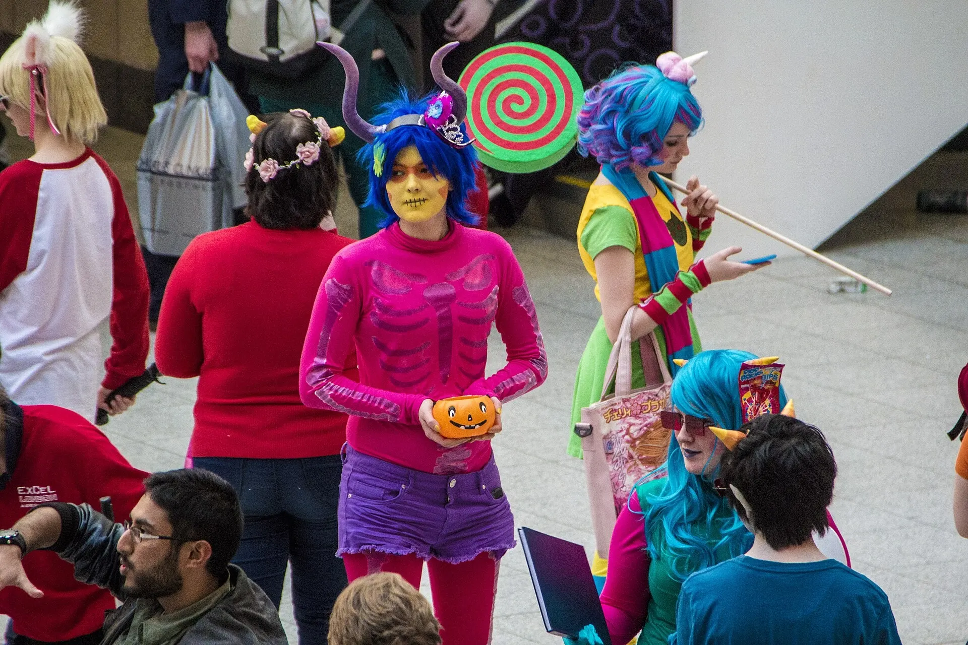 Cosplayers gathered at MCM London Comic Con in 2014