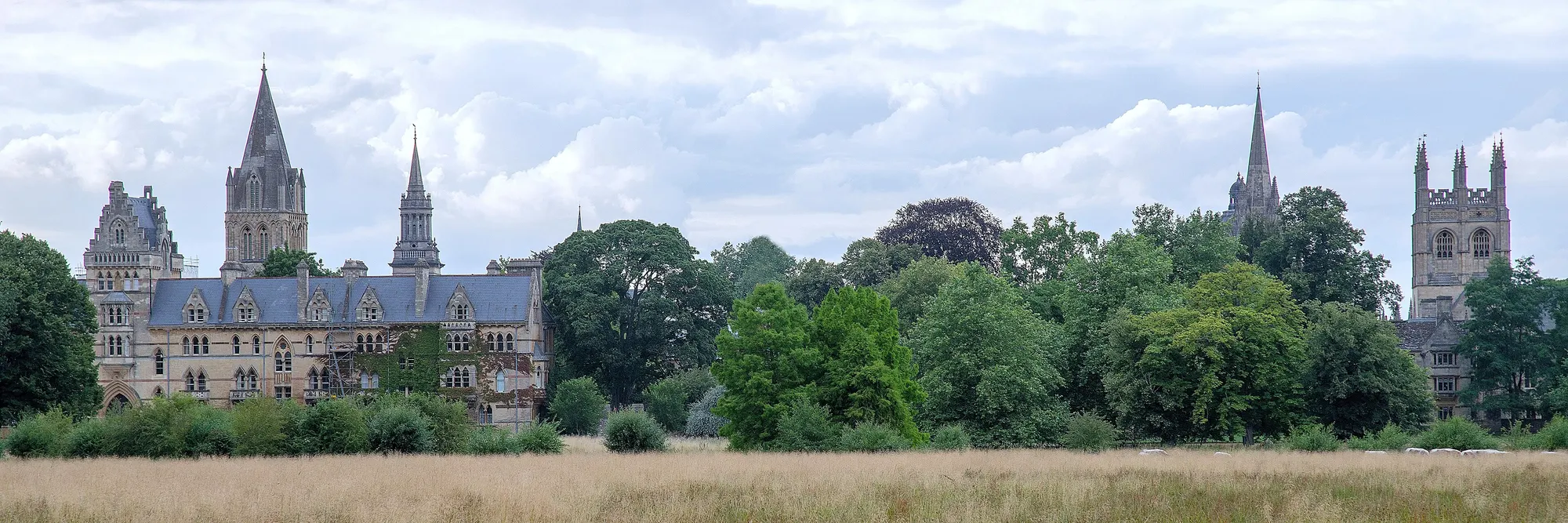 Oxford skyline from Christ Church Meadow in 2023