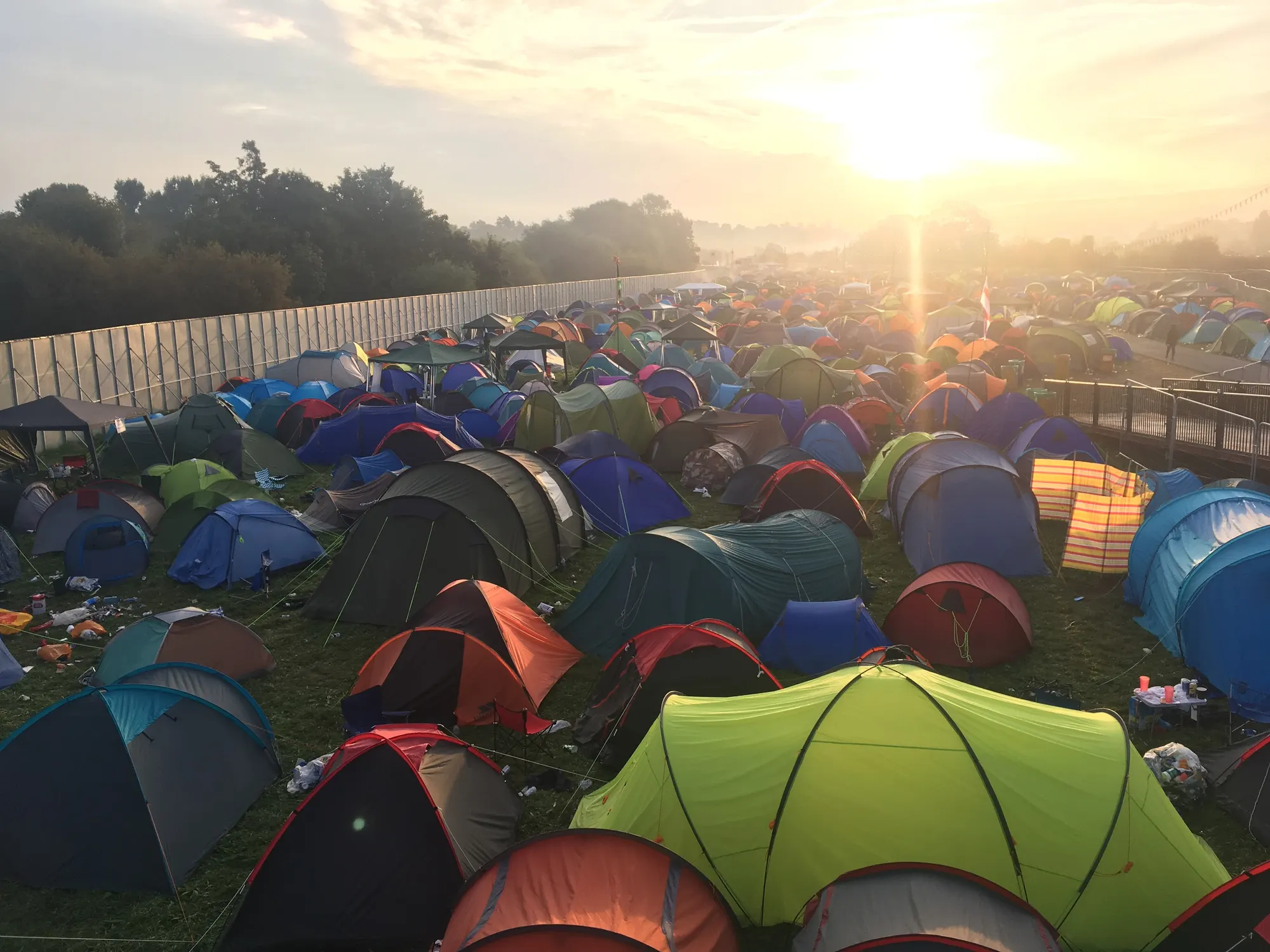 The Reading Festival campsite in 2017