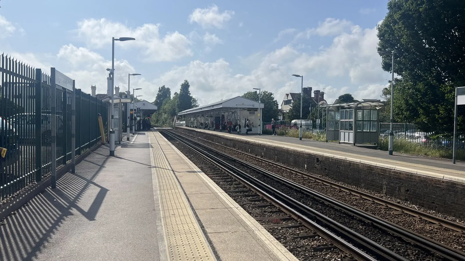 Shoreham-by-Sea railway station platforms in June 2025