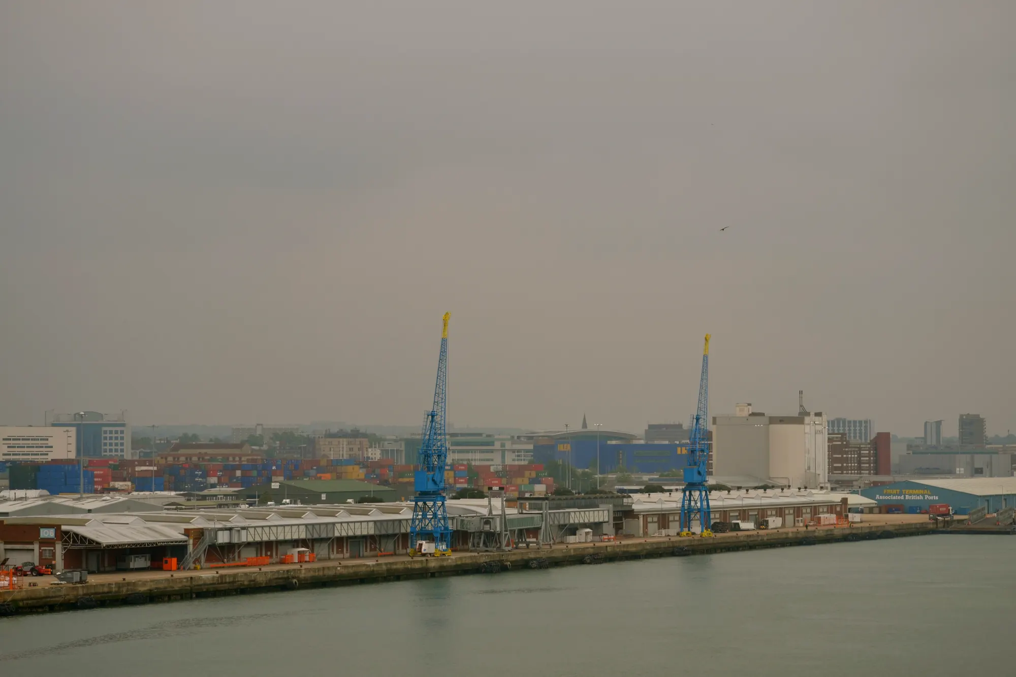 Mayflower Cruise Terminal and Berth 106 quay across the water in May 2013