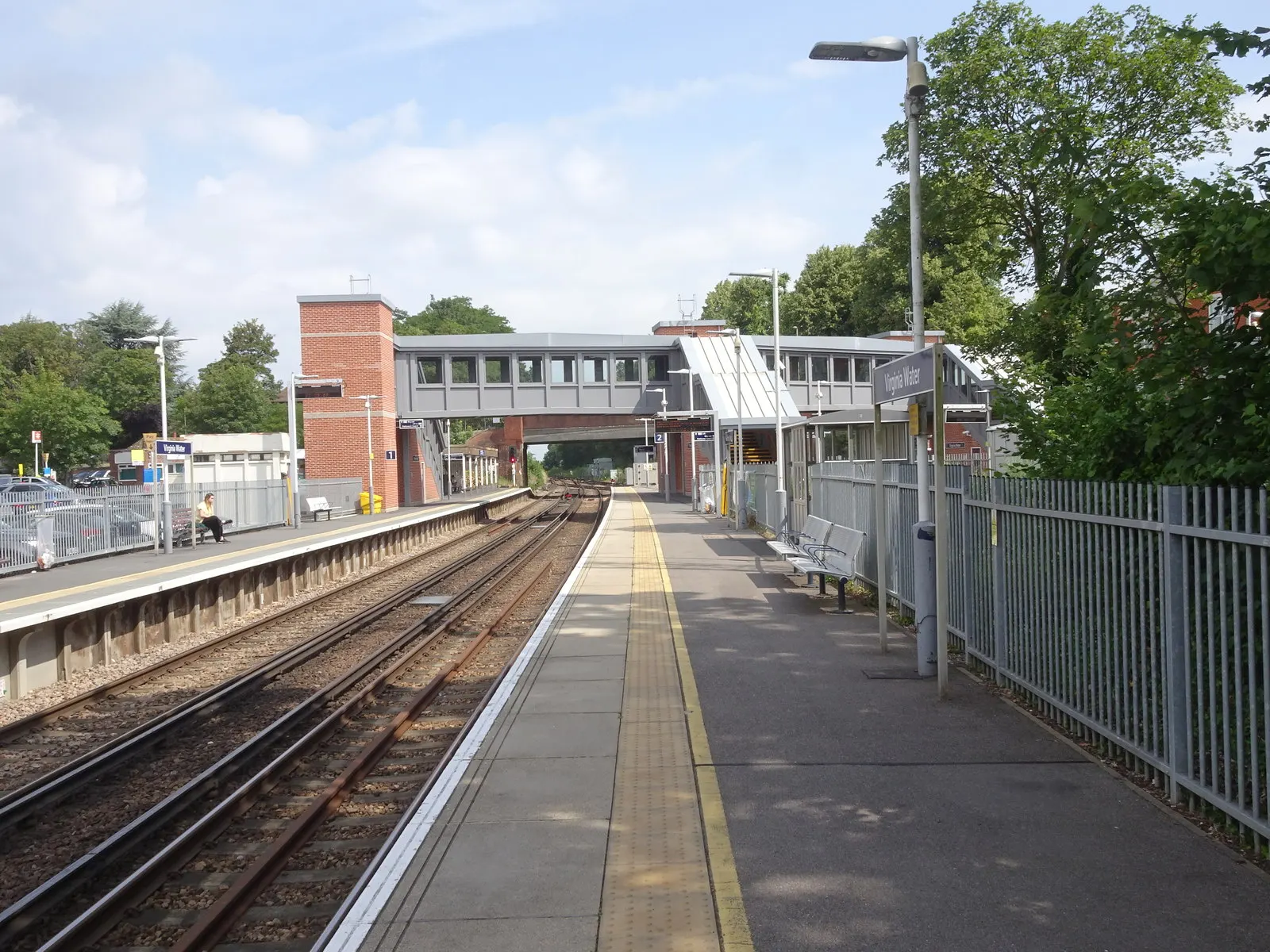 Virginia Water railway station platforms in July 2019