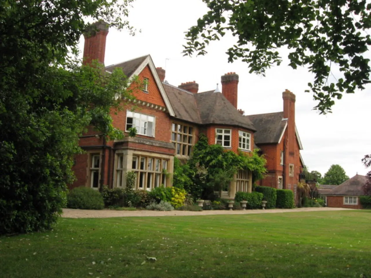Cantley House's real garden-facing red-brick manor photographed in 2011