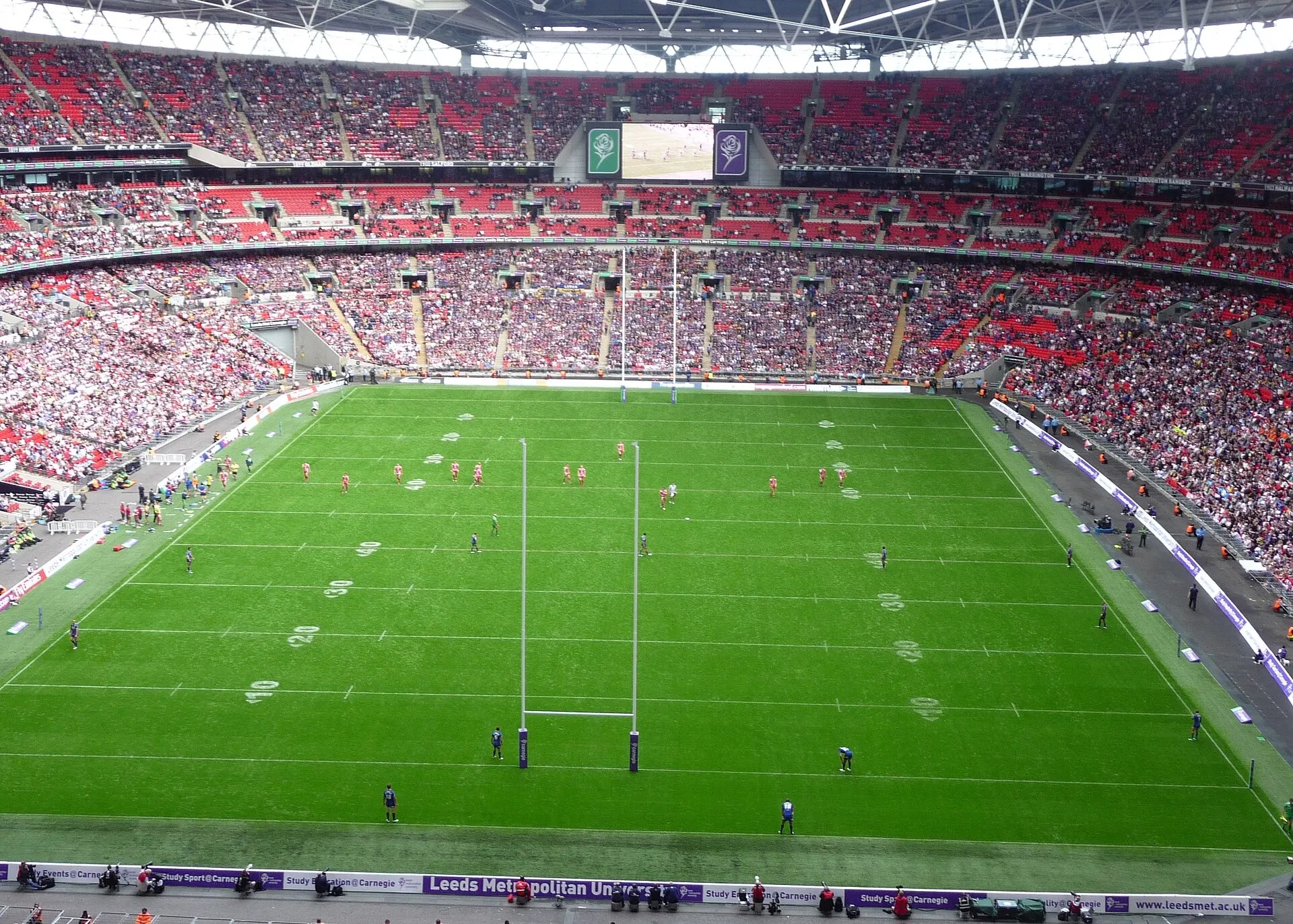 Wembley Stadium interior during a football event in 2011