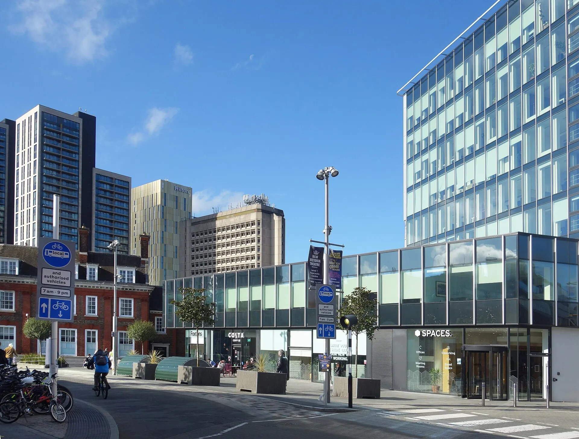 Buildings in Woking town centre in October 2024