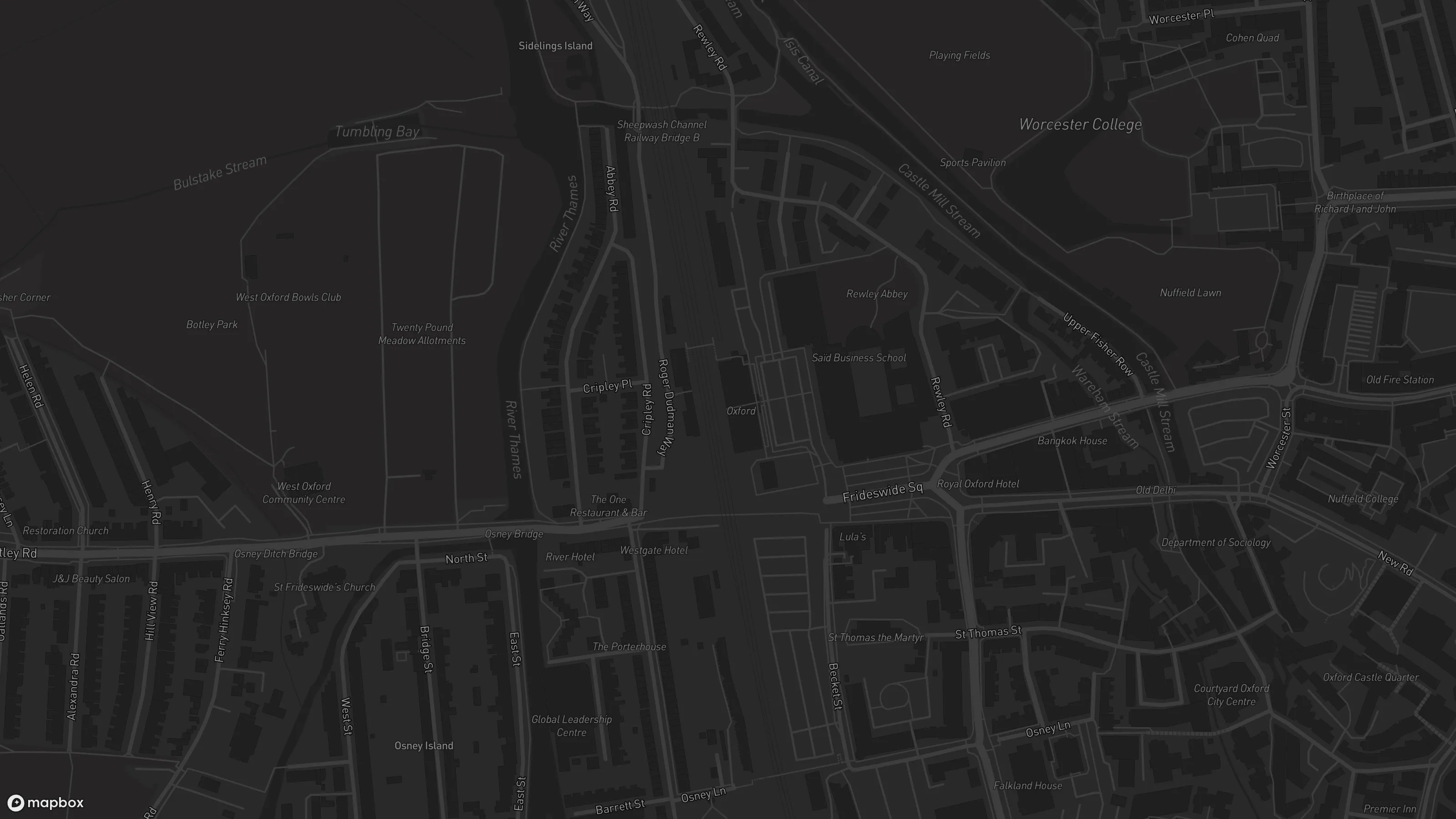Numbered approach map for chauffeur meeting points at Oxford Station