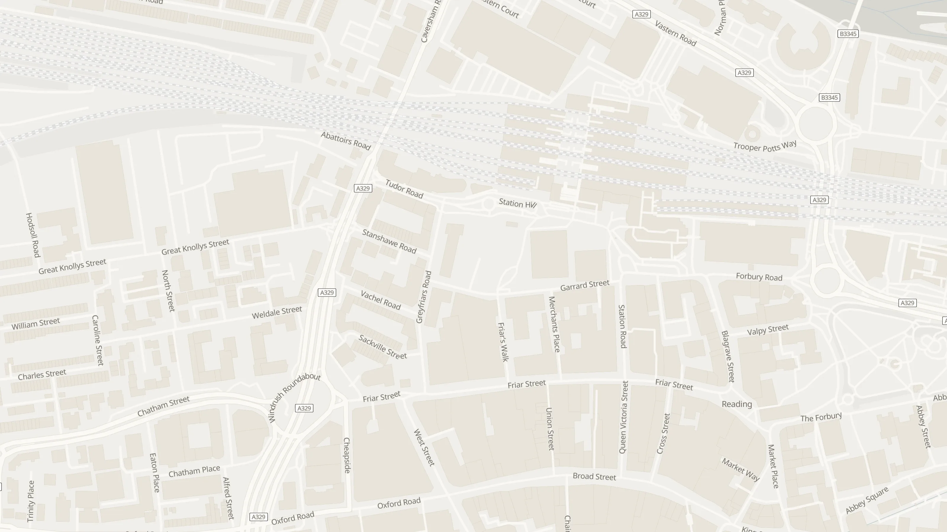 Numbered approach map for chauffeur meeting points at Reading Station