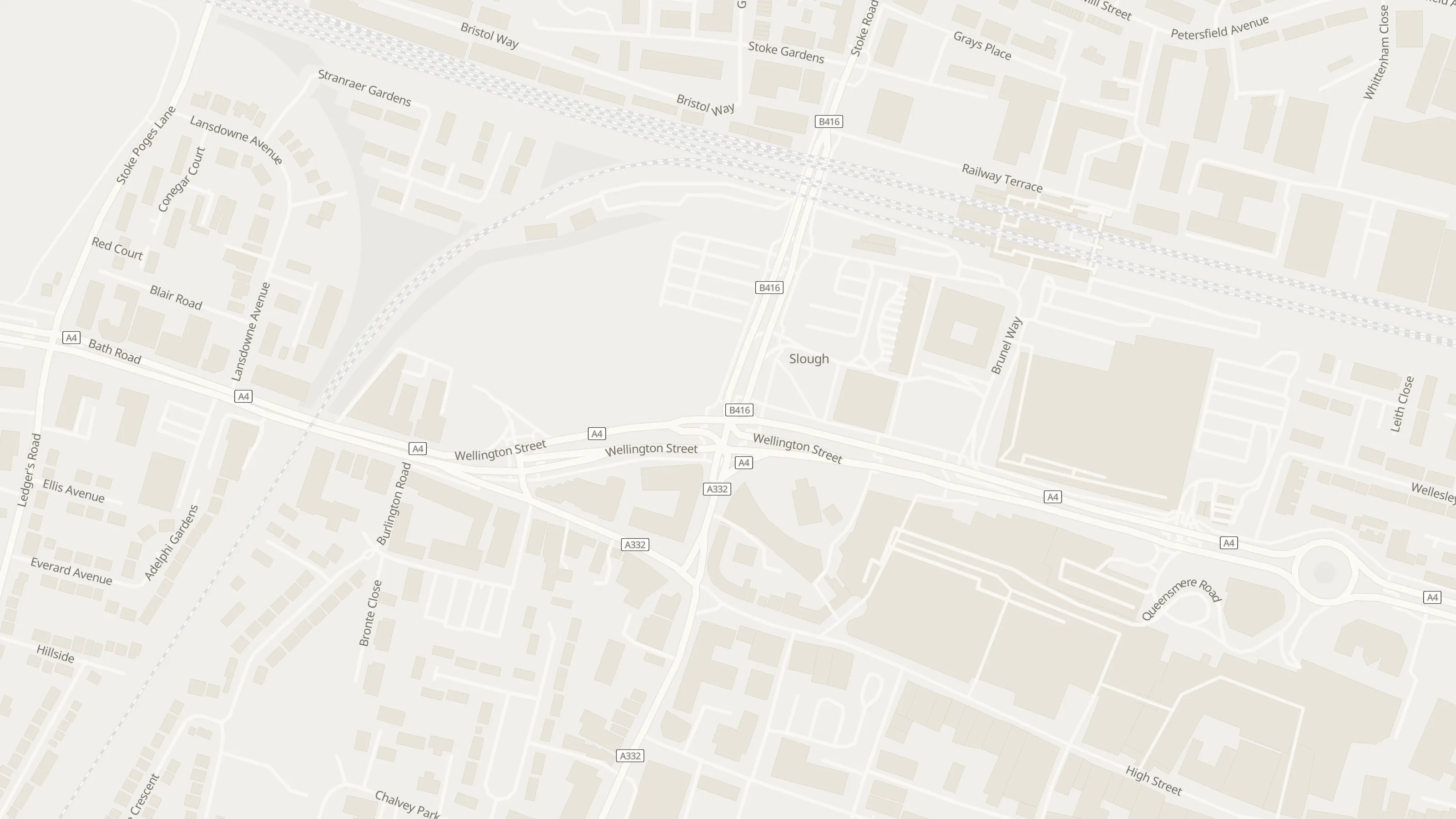 Numbered approach map for chauffeur meeting points at Slough Station
